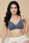 Zivame Padded Non Wired 3/4th Coverage Tshirt Bra - Flokstone Gray — thumbnail 4